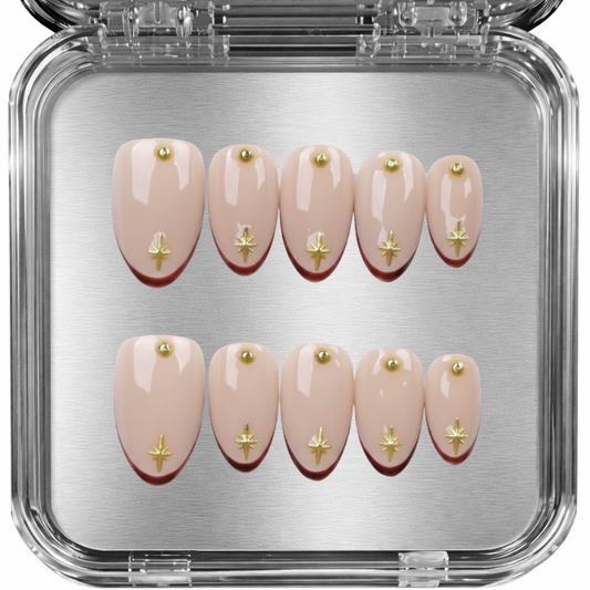 posy - french tip star - press-on kynnet